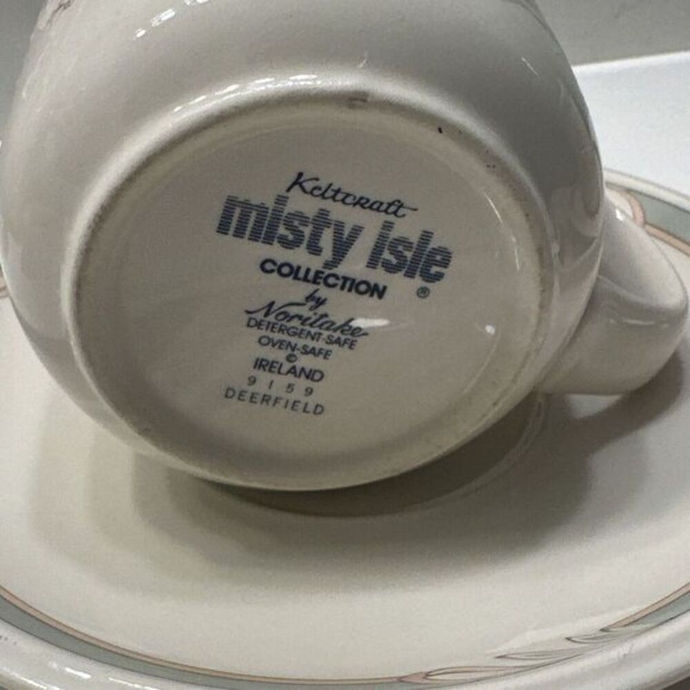 Keltcraft Misty Isle Collection Noritake Deerfield Pattern -‎ 2 Cups And Saucers - Picture 8 of 11